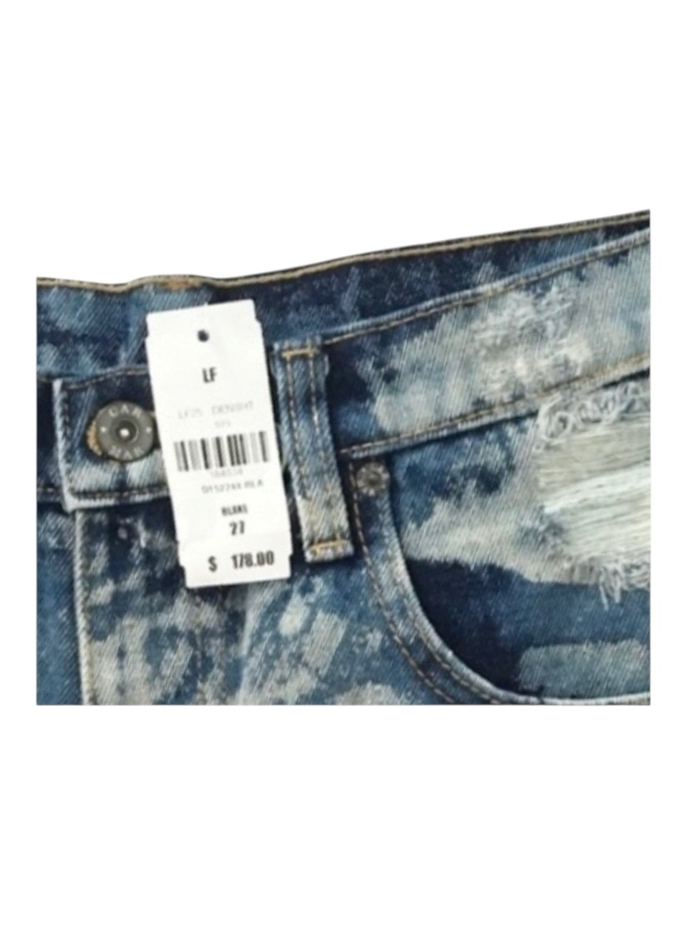 new LF Carmar ❉ Vintage 80’s Acid High Rise Cut Off Rolled Cuff Hem Shorts ❉ 27 - Picture 12 of 16